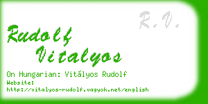 rudolf vitalyos business card